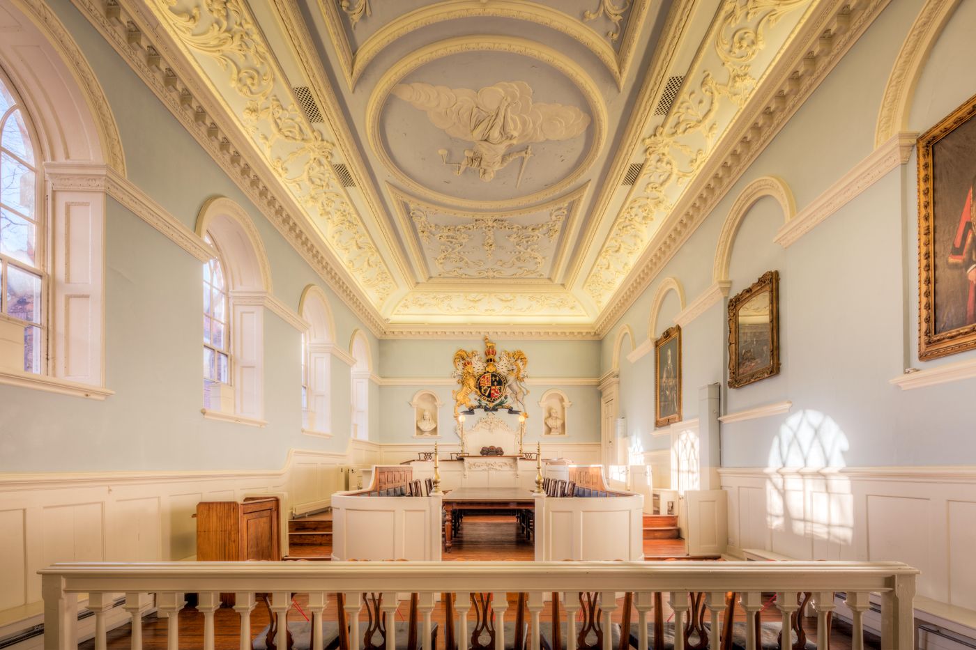 An empty courtroom
